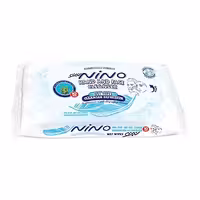 دستمال مرطوب پاک کننده نینو مخصوص دست و صورت بسته 10 عددی