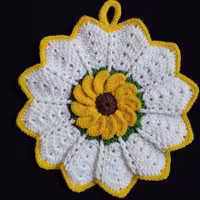 دستگیره بافتنی طرح گل