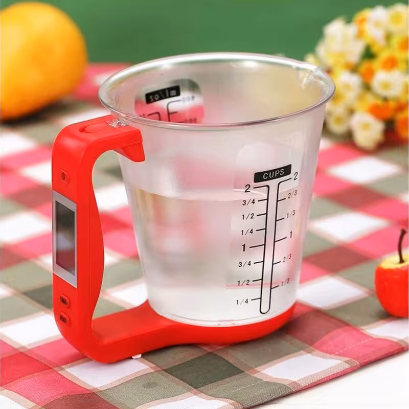 ترازوی آشپزخانه پارچ دار مدل Cup  قرمز