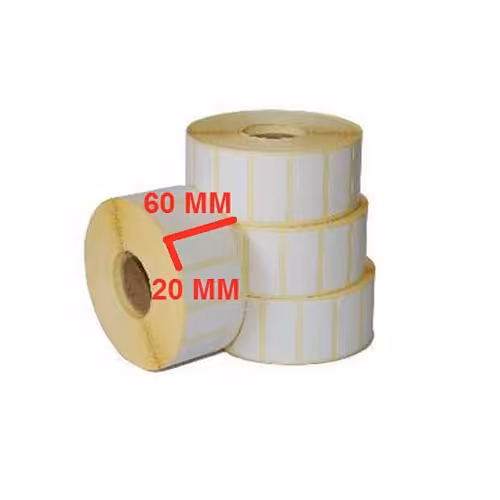 لیبل کاغذی 60*20 رول 2000 عددی