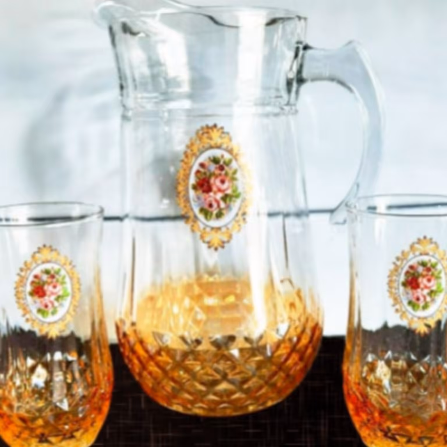 پارچ لیوان رز گلد 