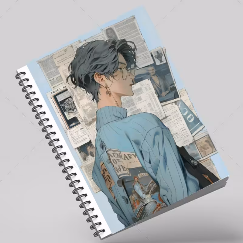 دفتر سیمی طرح blue boy 00