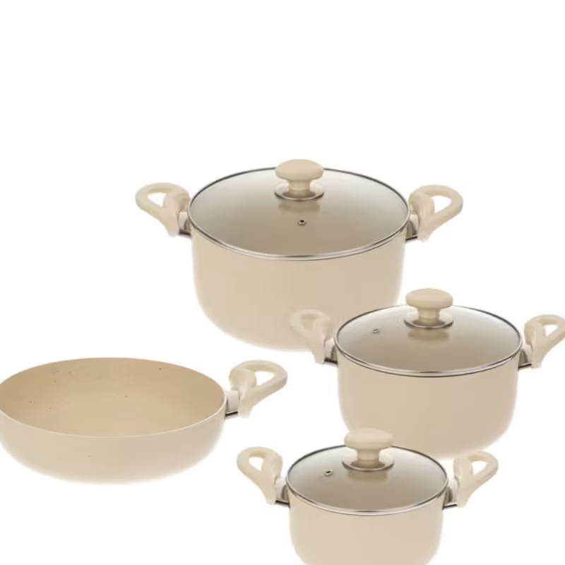 سرویس قابلمه 7 پارچه گرانیتی مهسا عروس تفلون