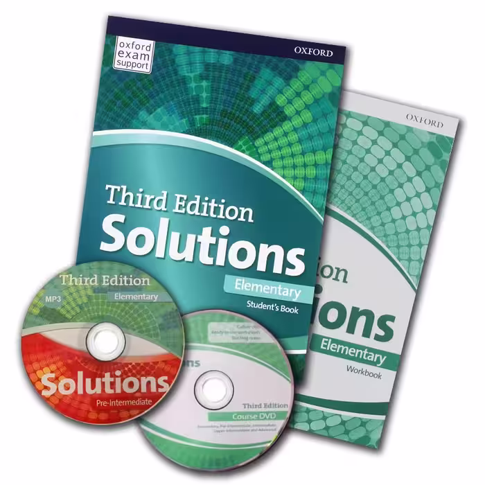 کتاب Solutions 3rd Edition Elementary  به همراه CD رحلی