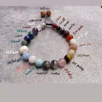 دستبند  هفت سنگ سنگ های شفا بخش با تمام سنگ های اصل و معدنی دستبند تمام سنگ معدنی