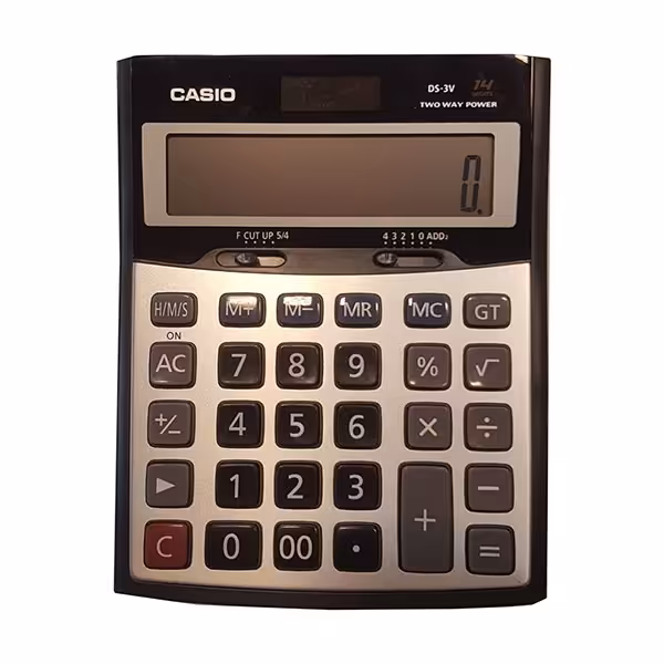 ماشین حساب کاسیو مدل DS-3V-W