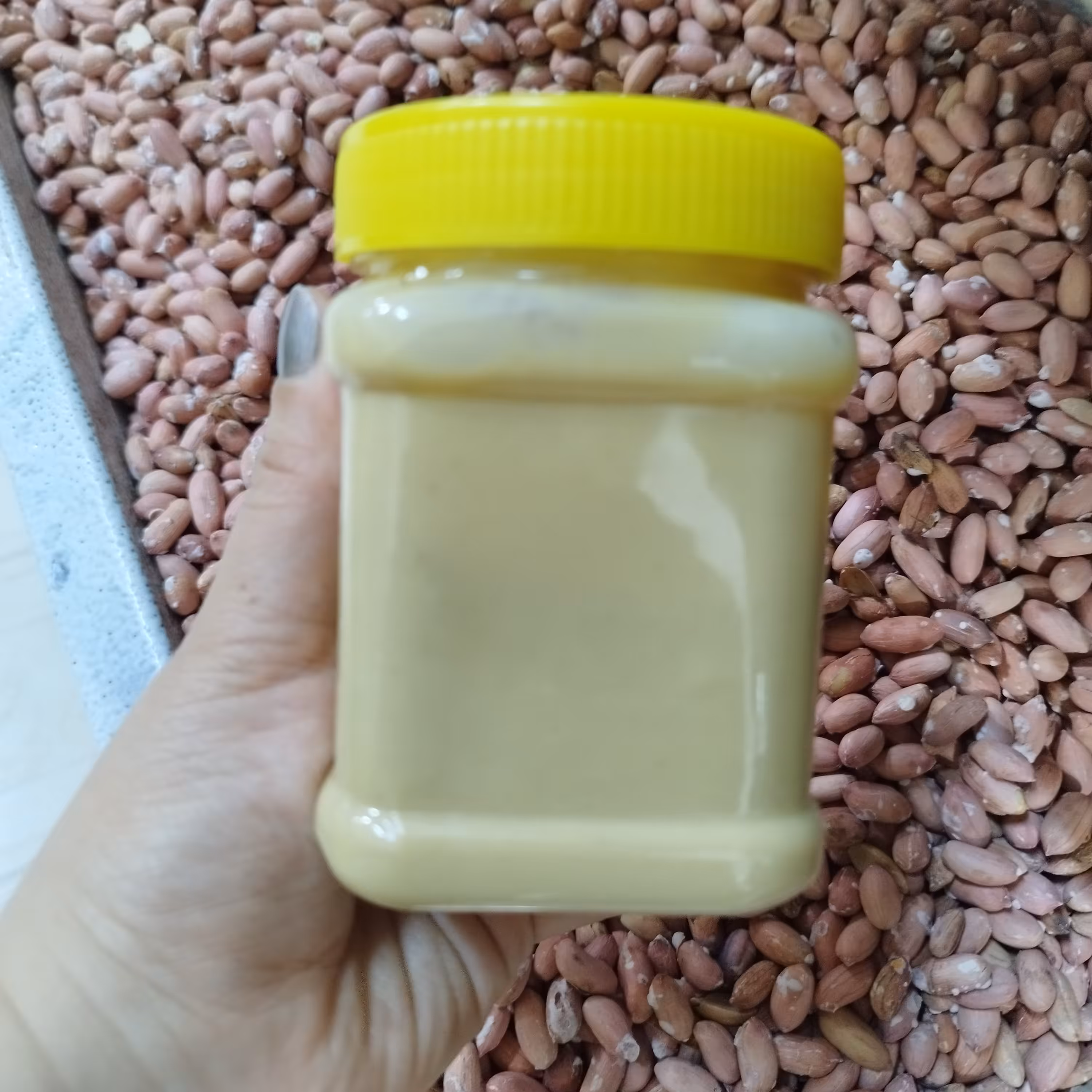 کره بادام زمینی ایرانی بدون افزودنی و تازه (یک کیلو) ارگانیک خوشمزه