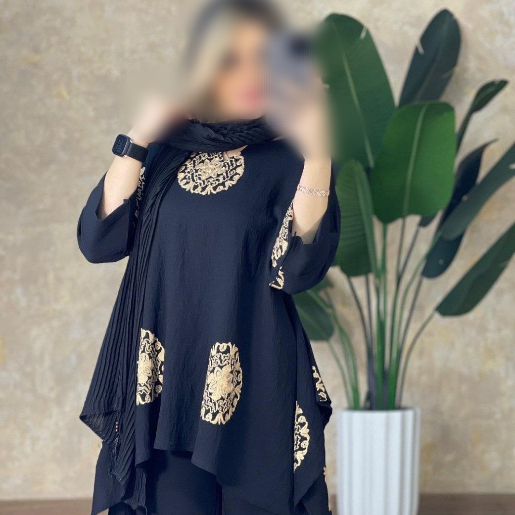 مانتو ابروبادی خامه دوزی