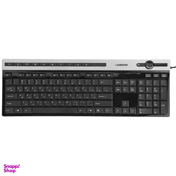 کیبورد گرین (Green) مدل GK-503 با حروف فارسی رنگ مشکی