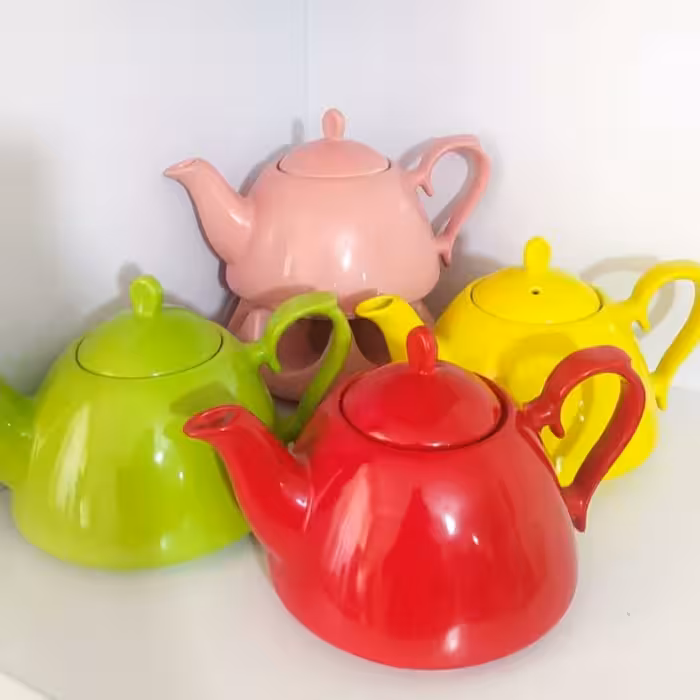 قوری رنگی سفید مرمرعباسی 