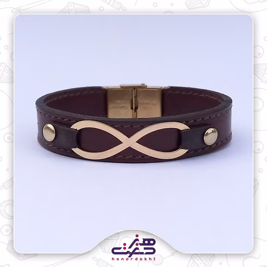 دستبند چرم طبیعی آلفا