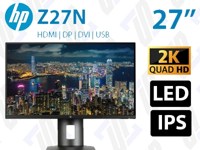 مانیتور استوک HP Z27N سایز 27 اینچ W-LED 2K IPS HDMI sRGB 99%