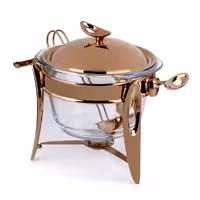 سوفله سوپ خوری بزرگ تک استیل مدل لوپ (رزگلد)