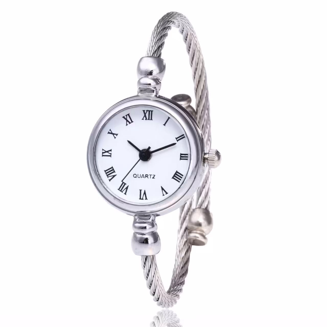 ساعت زنانه طرح یونانی مدل النگوئی صفحه صدفی مدل 1175