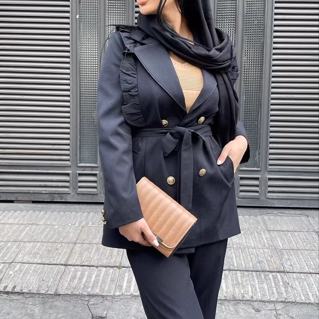 کت شلوار  مشکی تک