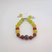 دستبند امتیست عقیق سرخ جید 2ن220