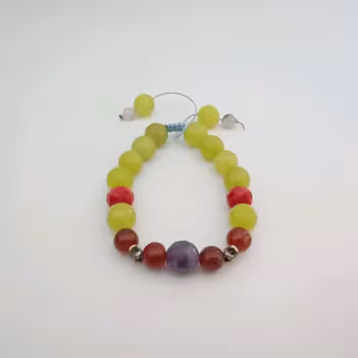 دستبند امتیست عقیق سرخ جید 2ن220