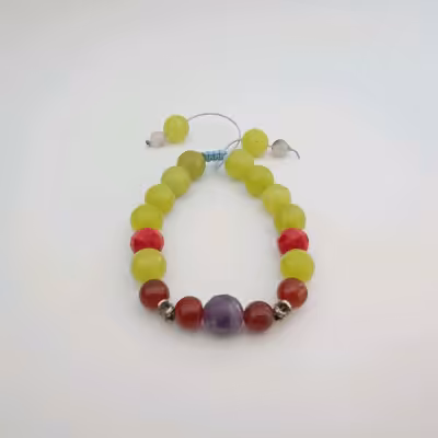 دستبند امتیست عقیق سرخ جید 2ن220