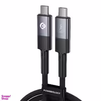 کابل دیتا Type-C پاورولوژی مدل PCAB009-GY PD 240W طول 2 متر