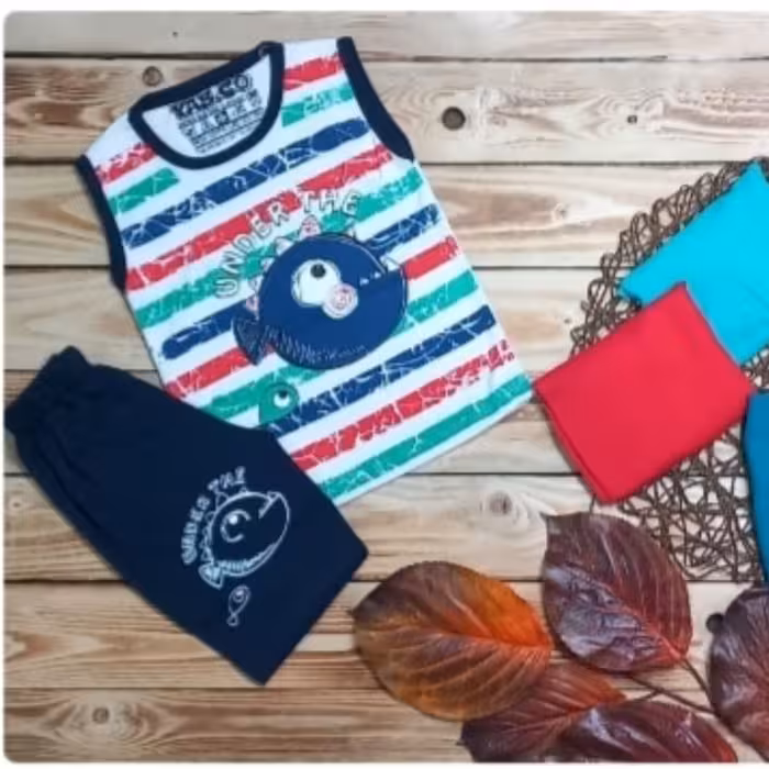 تاپ شورت پسرانه پارچه پنبه اعلا سایز 35 و 40 