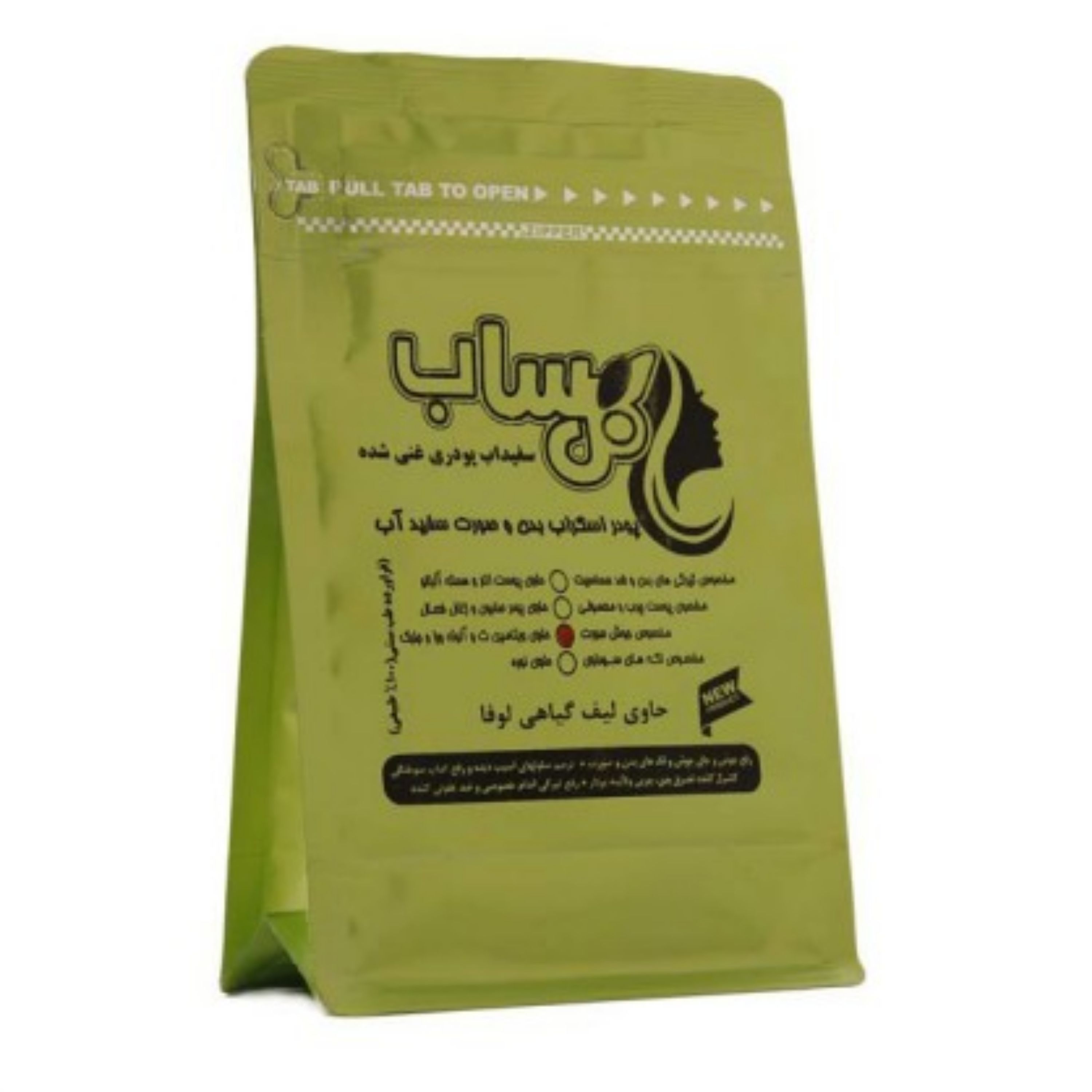 پودر اسکراب سفید آب تن ساب حاوی لیف گیاهی