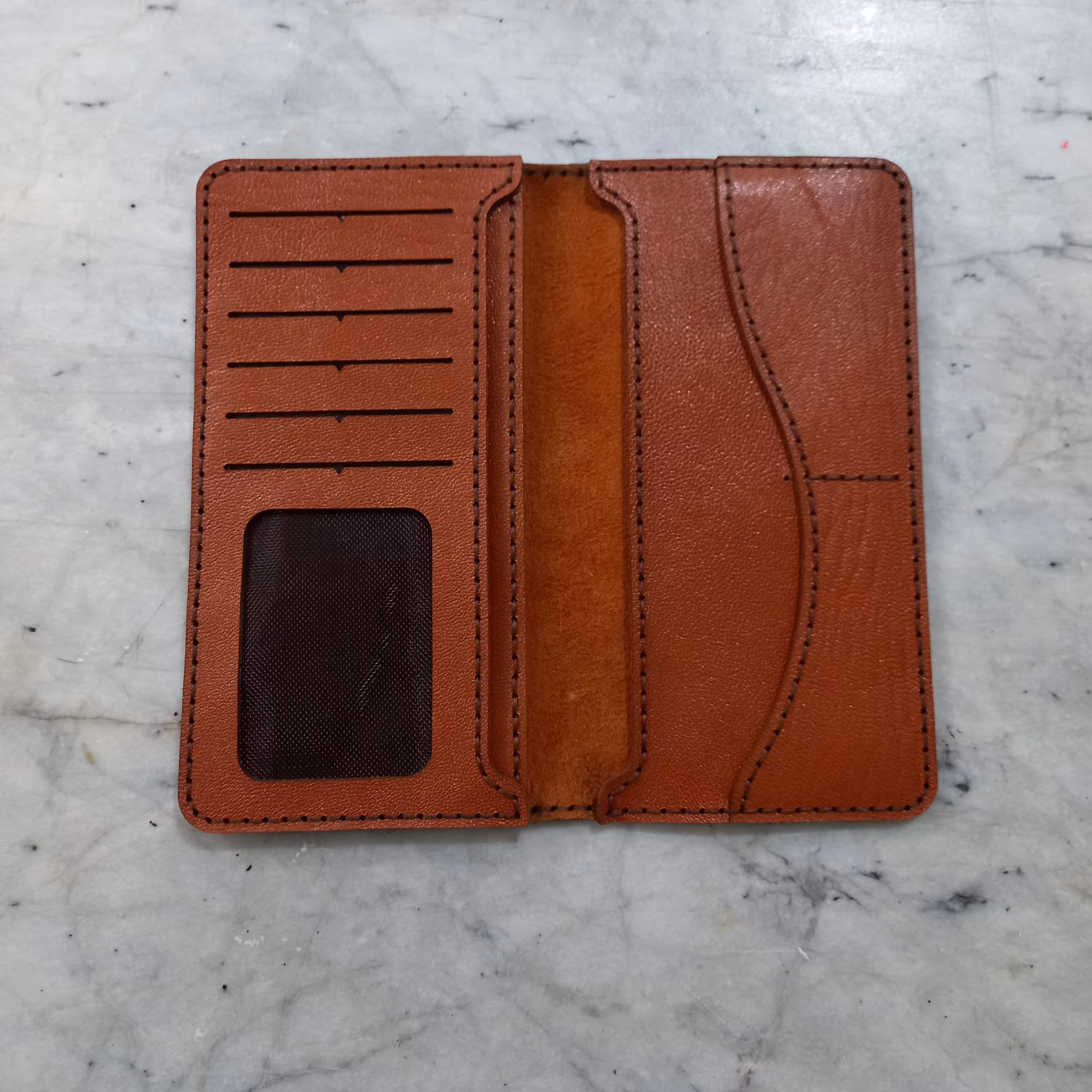 کیف کتی چرم طبیعی دست دوز