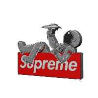 استیکر تزئینی موبایل طرح Supreme کد 476