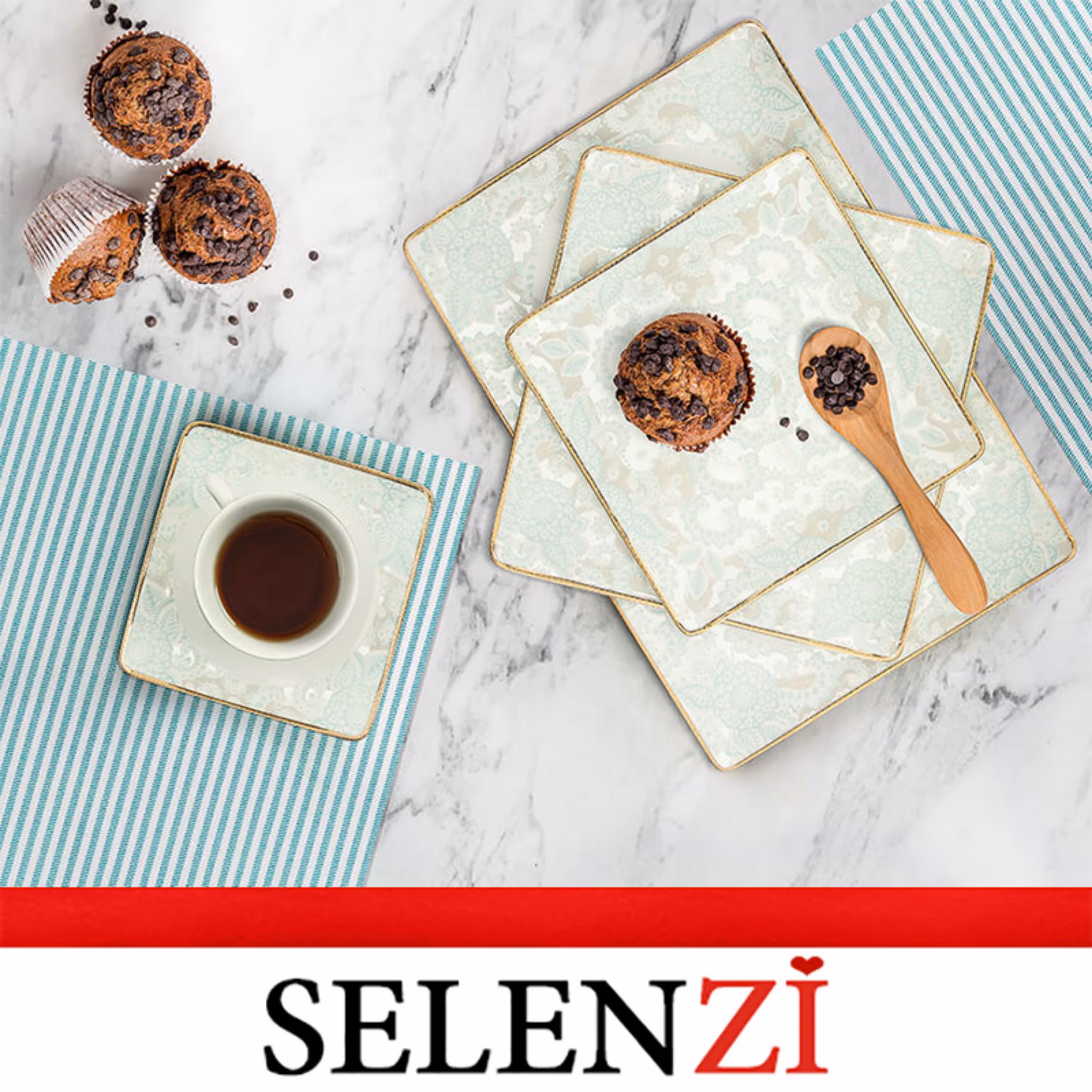 چینی پردیس کیانا فیروزه ای ونوس 12 نفره