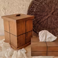 سطل زباله و جادسنمال چوبی