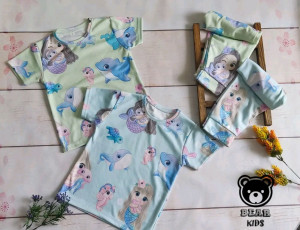 تیشرت شلوار دخترانه پری دریایی