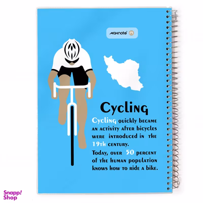 دفتر 60 برگ سیمی مکث نوت طرح دوچرخه سوار کد 9612