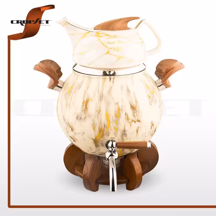 کتری و قوری کیانا رنگی طرح لژند کروپ سِت