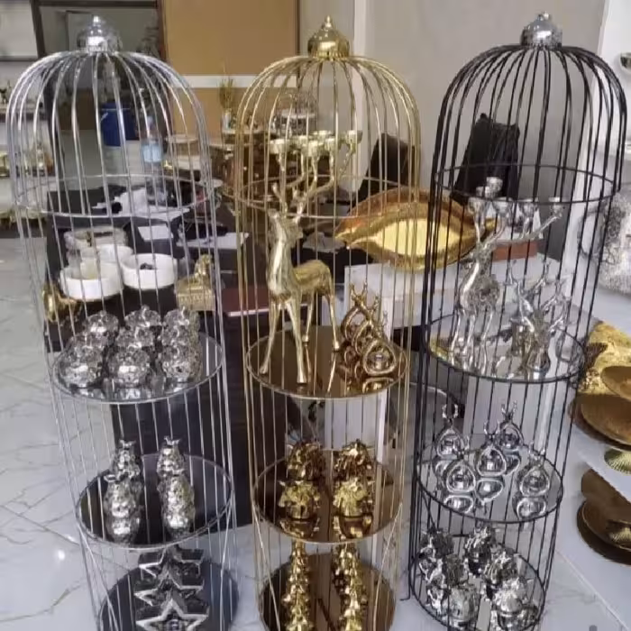 استند قفس سه طبقه 165 سانت(مسوار)(ارسال با باربری و به صورت پس کرایه)