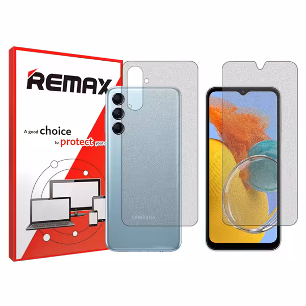 گلس صفحه نمایش و پشت گوشی سامسونگ Galaxy M14 مدل مات برند ریمکس کد SS