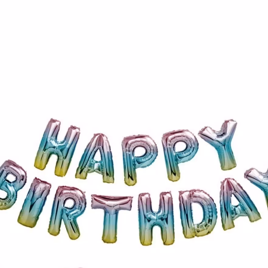 بادکنک فویلی هپی 13 تکه هولوگرامی چینی