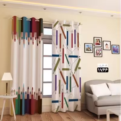 پرده تصویری طرح مدادرنگی