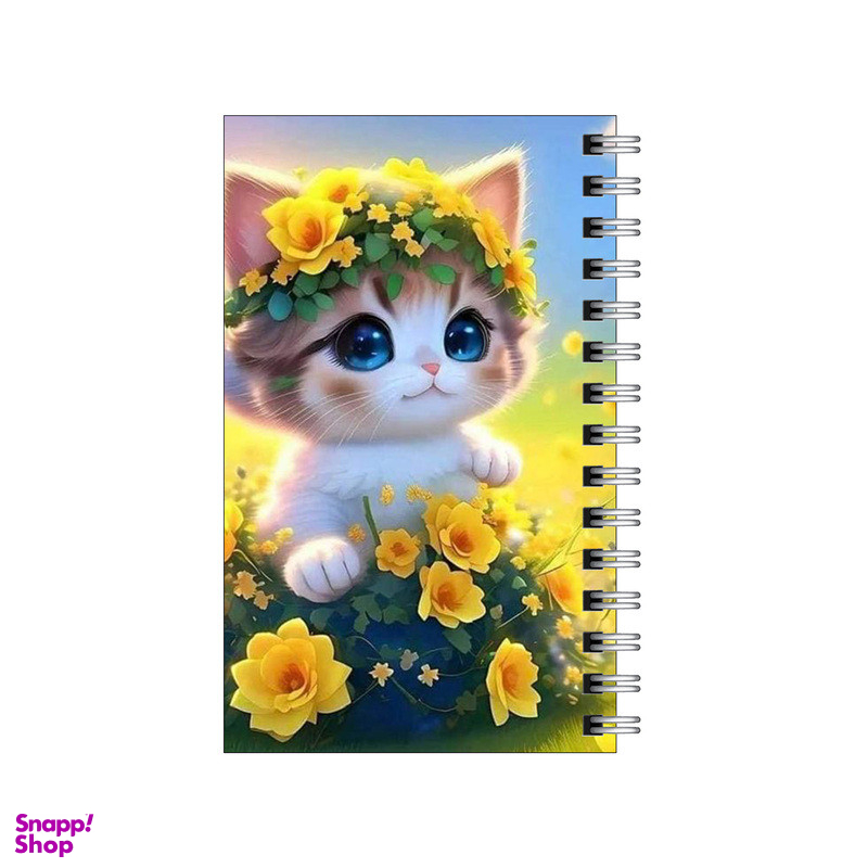دفترچه یادداشت ۶۰ برگ مدل to do list طرح گربه با تاج گل کد 2578231