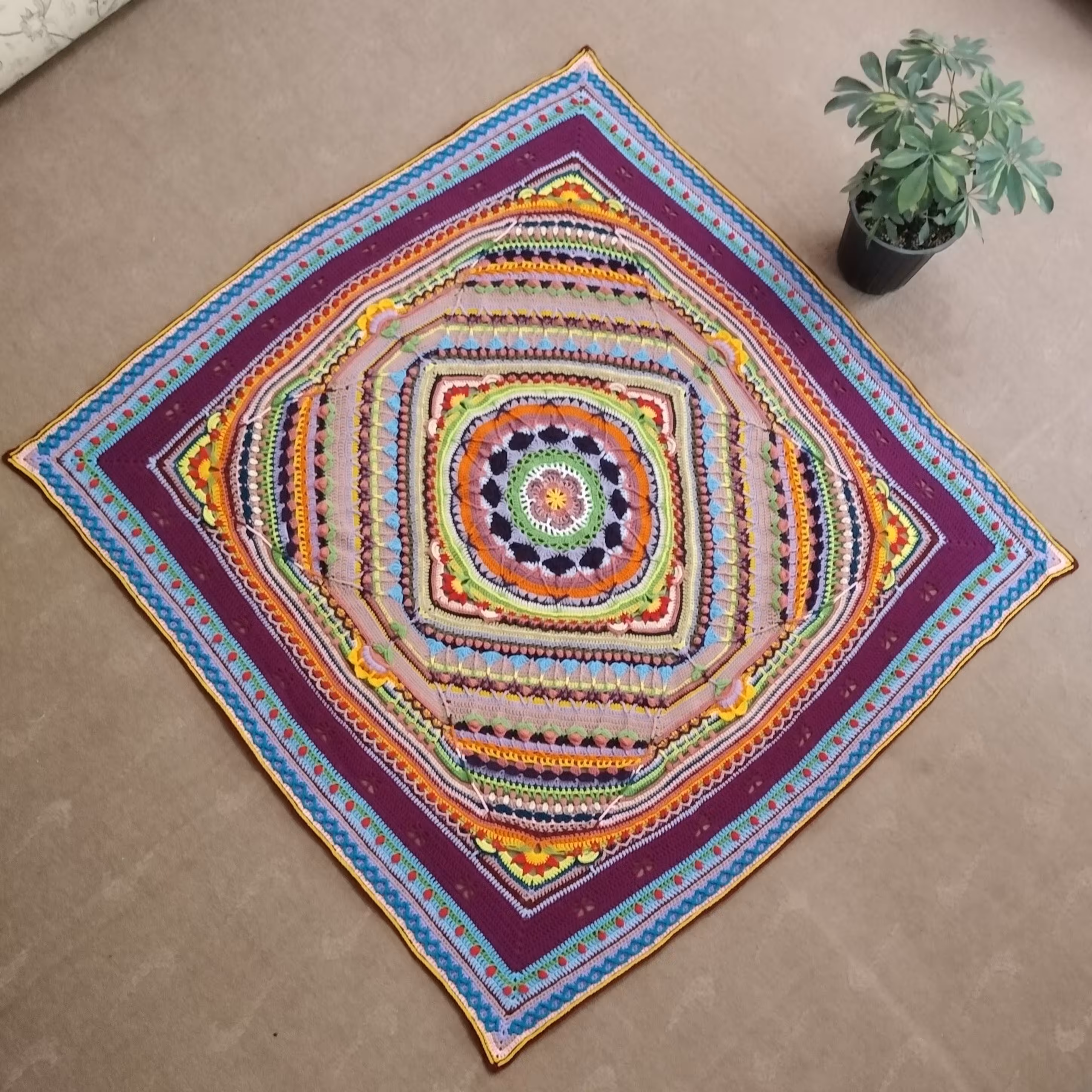 ماندالا باغ سوفی سایز 120 در 120