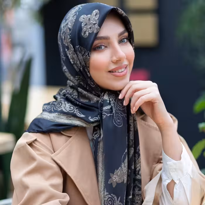 روسری ابریشم توییل زیبا2