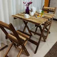 میز و صندلی چوبی تاشو
