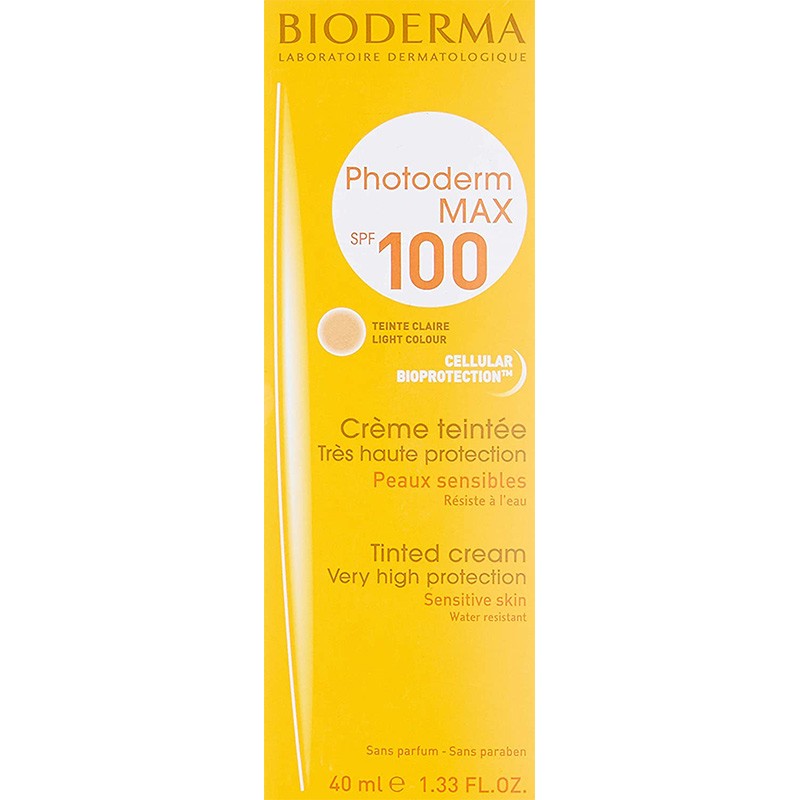 کرم ضد آفتاب بیودرما فرانسوی اصلی max spf100 رنگ روشن