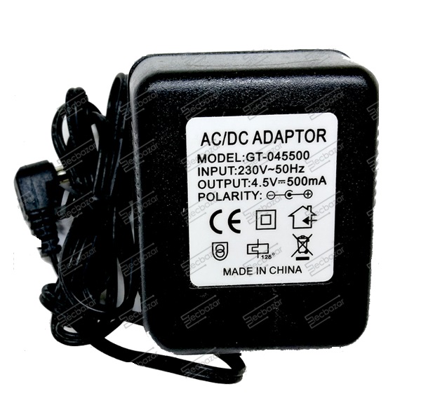 آداپتور ترانسی 4.5 ولت 500 ملی آمپر MGTech Adapter 4.5V 500mA