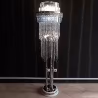 استند  کنار سالنی 12 شعله استیل  کروم  190 سانتیمتری طرح آپولو