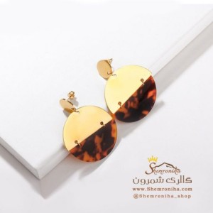 گوشواره زنانه حلقه دو تکه پلنگی EAR577S0