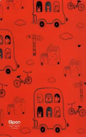 دفتر خط دار فانتزی 40 برگ (12طرح،کد 214)،(سیمی)