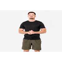 تی شرت ورزشی مشکی مردانه آموزش متقابل T سیاه Decathlon