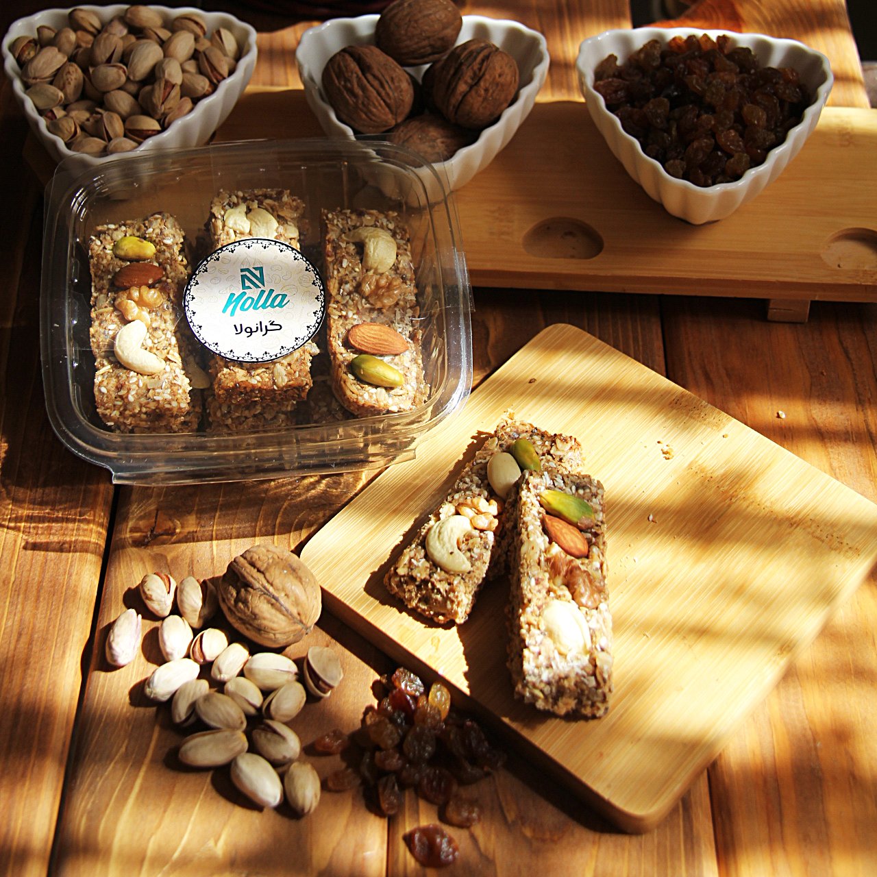 گرانولا بار 40 گرمی عسلی 9 عددی(پخت خانگی)