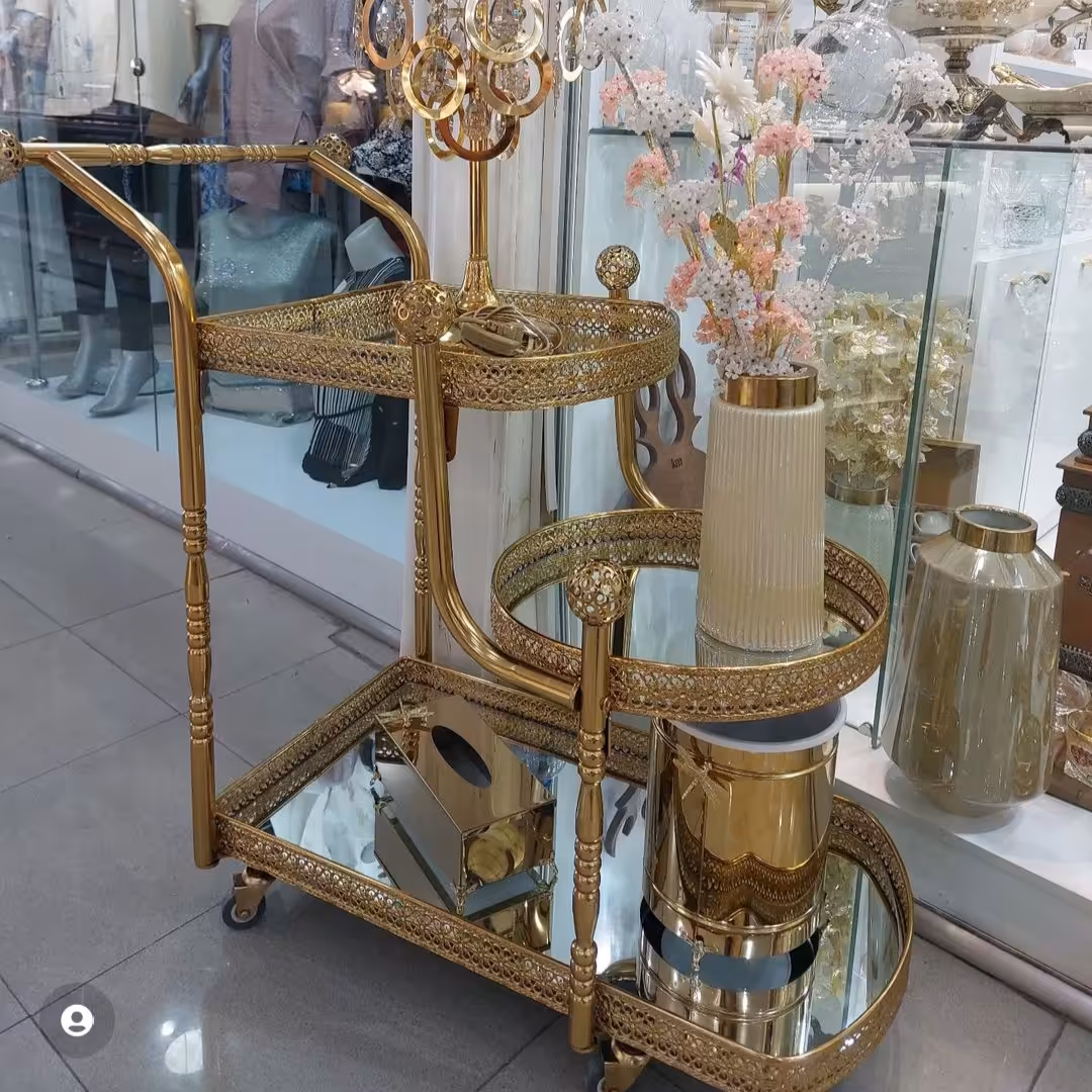 میز بار فلزی سه طبقه