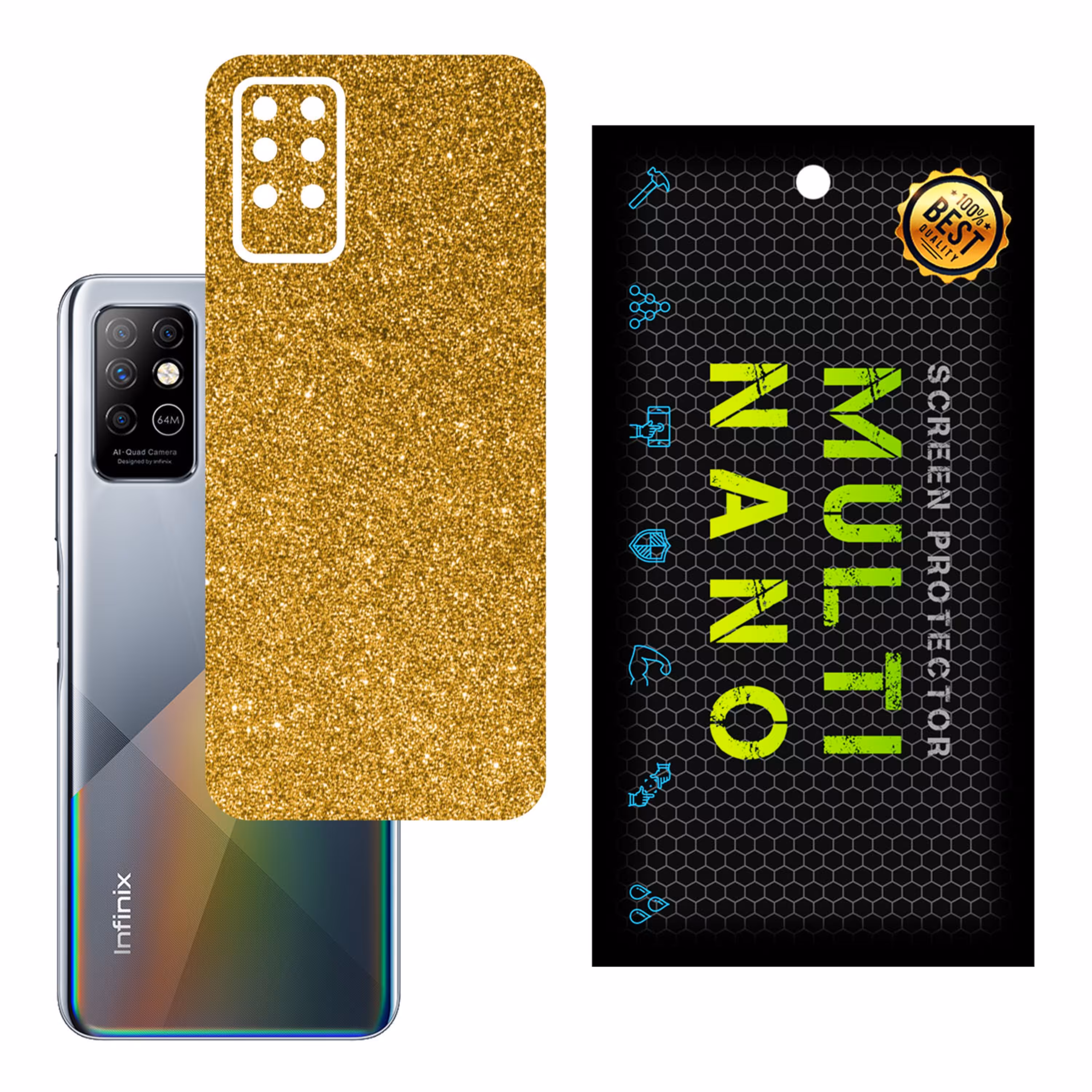 برچسب پوششی مولتی نانو مدل X-F1G برای موبایل اینفینیکس Note 8 طلایی