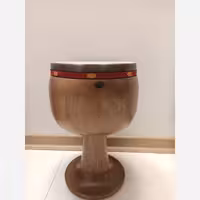 تنبک سه مهر  ویژه گردو شیرانی یک تکه مات دهانه بزرگ 